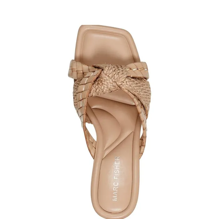 Marc Fisher Sandals Women Macki Block Heel Sandal Light Natural