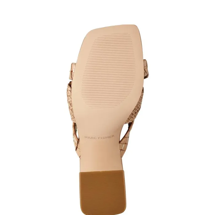 Marc Fisher Sandals Women Macki Block Heel Sandal Light Natural
