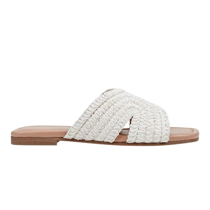 Marc Fisher Sandals Women Narda Flat Sandal White