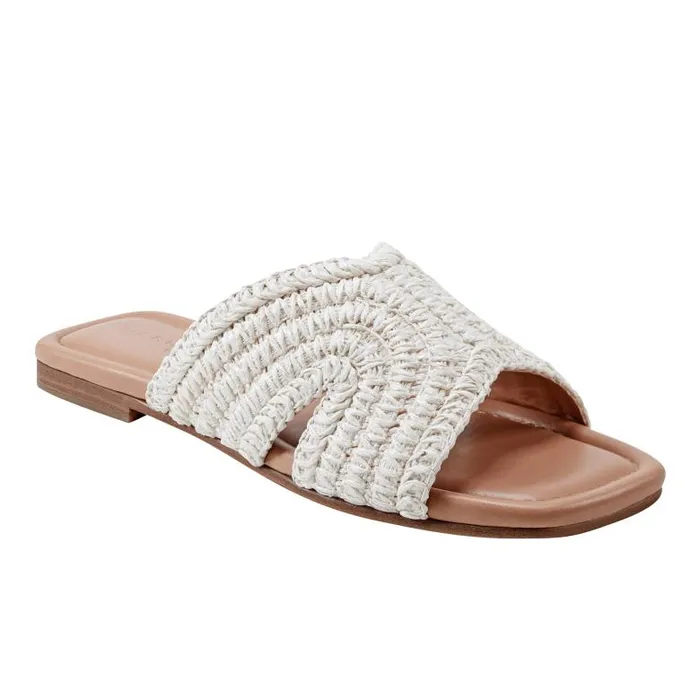 Marc Fisher Sandals Women Narda Flat Sandal White