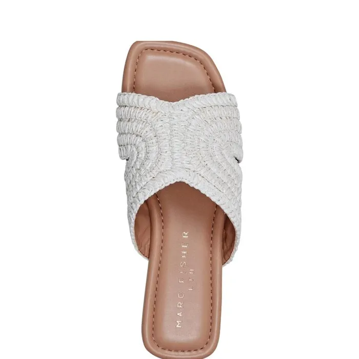 Marc Fisher Sandals Women Narda Flat Sandal White