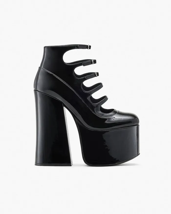 Marc Jacobs Boots The Patent Leather Kiki Ankle Boot Black 8211 Women