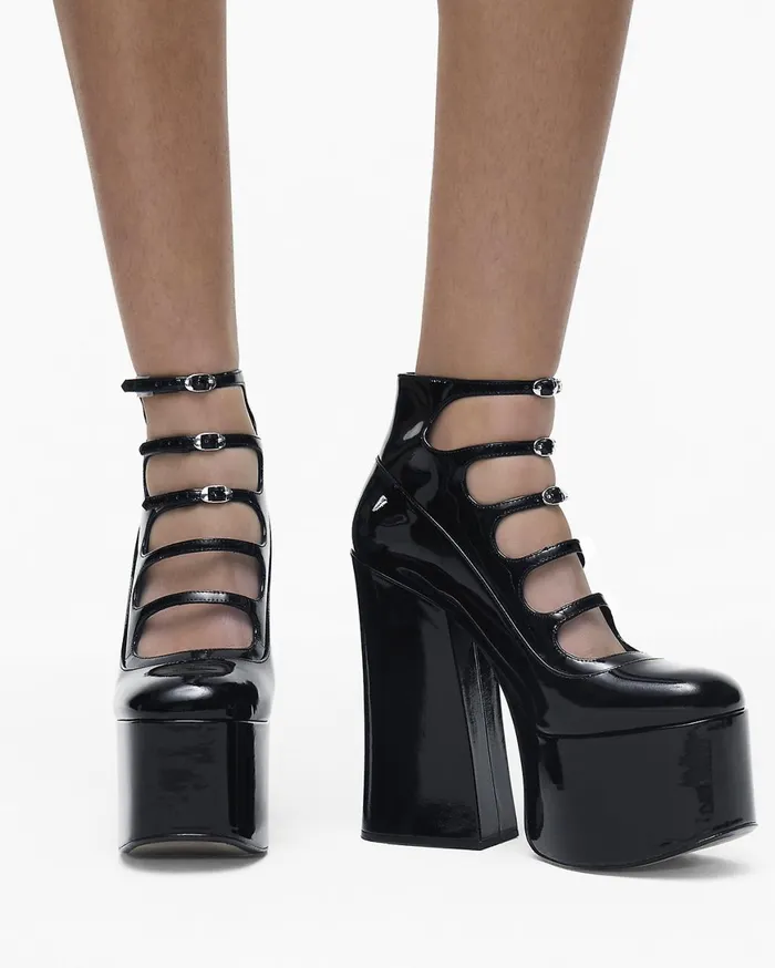 Marc Jacobs Boots The Patent Leather Kiki Ankle Boot Black 8211 Women