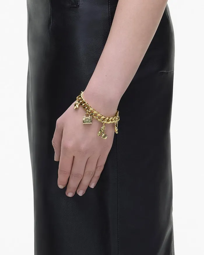 Marc Jacobs Bracelets The Mini Icon Charm Bracelet Light Antique Gold 8211 Women