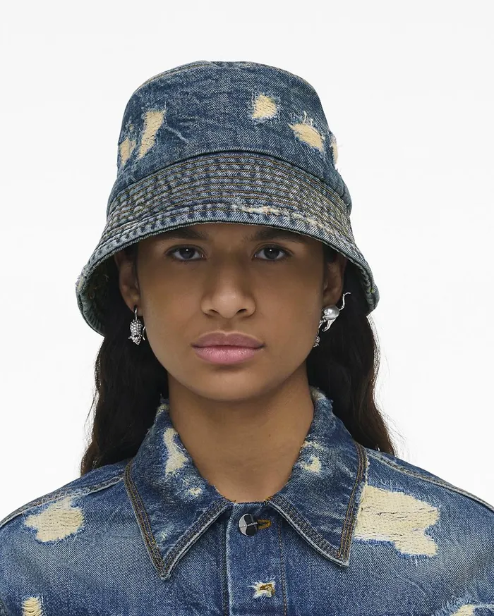 Marc Jacobs Hats And Scarves The Rip And Repair Bucket Hat Punk Indigo 8211 Women