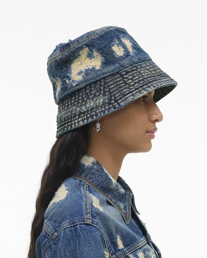 Marc Jacobs Hats And Scarves The Rip And Repair Bucket Hat Punk Indigo 8211 Women