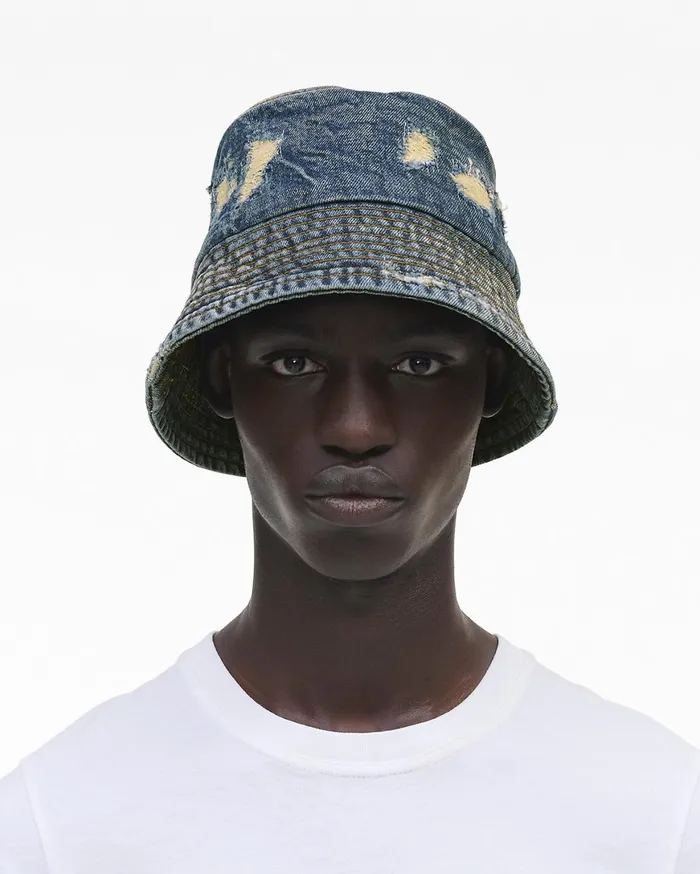 Marc Jacobs Hats And Scarves The Rip And Repair Bucket Hat Punk Indigo 8211 Women