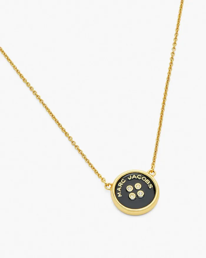 Marc Jacobs Necklaces The Button Pendant Necklace Goldblack 8211 Women