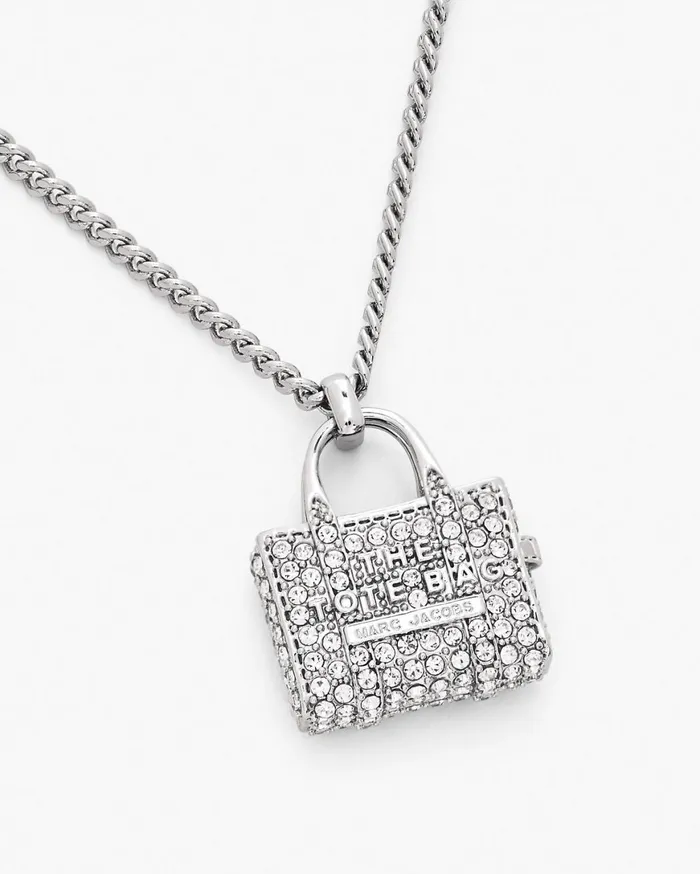 Marc Jacobs Necklaces The Pave Tote Bag Necklace Silvercrystal 8211 Women