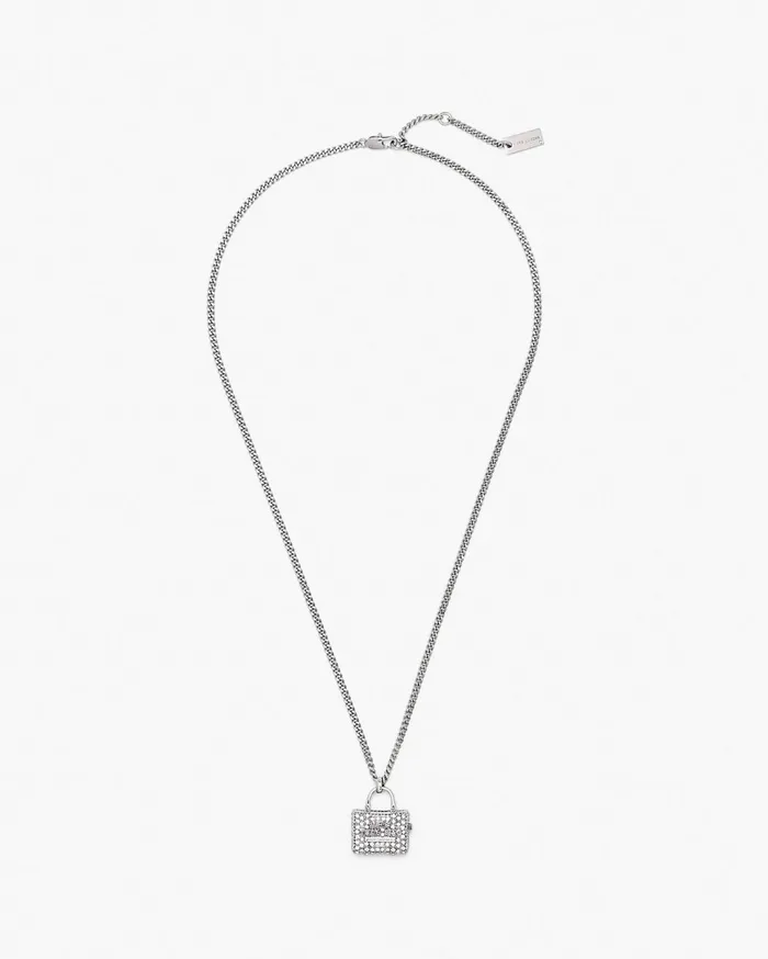 Marc Jacobs Necklaces The Pave Tote Bag Necklace Silvercrystal 8211 Women