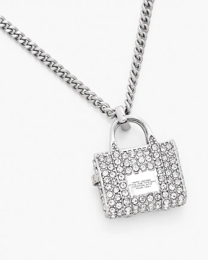 Marc Jacobs Necklaces The Pave Tote Bag Necklace Silvercrystal 8211 Women