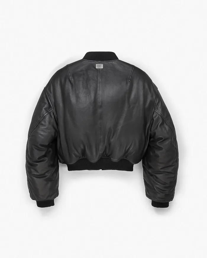 Marc Jacobs Outerwear Puffy Leather Bomber Black 8211 Women