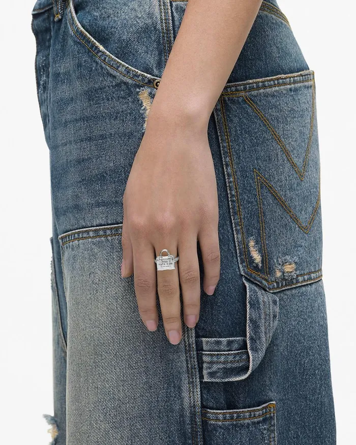 Marc Jacobs Rings The Tote Bag Ring Light Antique Silver 8211 Women