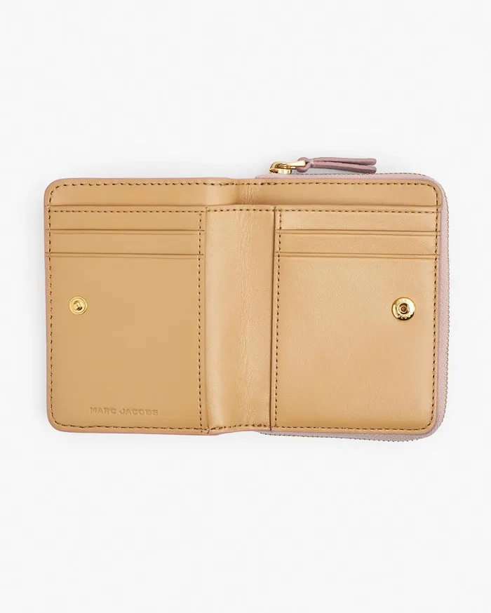 Marc Jacobs Small Wallets The Leather Mini Compact Wallet Rose 8211 Women