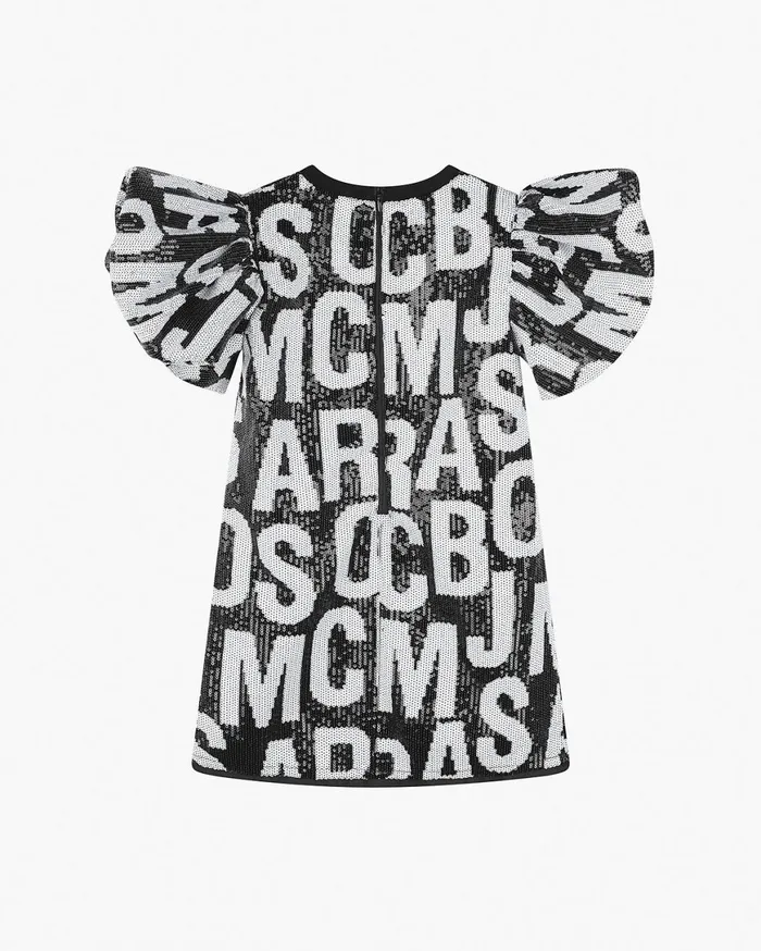 Marc Jacobs The Jumbled Logo Sequin Dress Blackwhite 8211 Kids