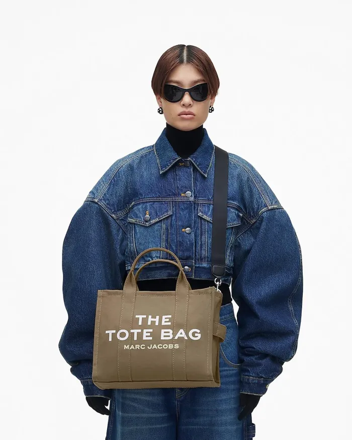 Marc Jacobs The Tote Bag The Canvas Medium Tote Bag Slate Green 8211 Women