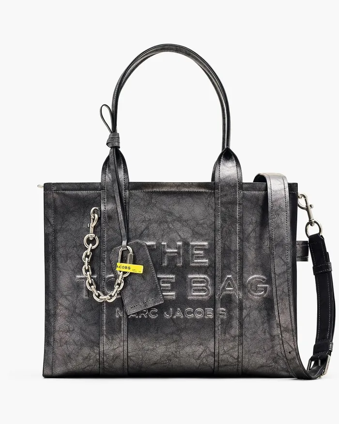 Marc Jacobs The Tote Bag The Metallic Distressed Large Tote Bag Dark Grey 8211 Women Marc Jacobs The Tote Bag The Metallic Distressed Large Tote Bag Dark Grey 8211 Women