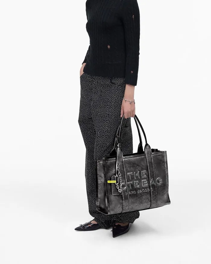 Marc Jacobs The Tote Bag The Metallic Distressed Large Tote Bag Dark Grey 8211 Women