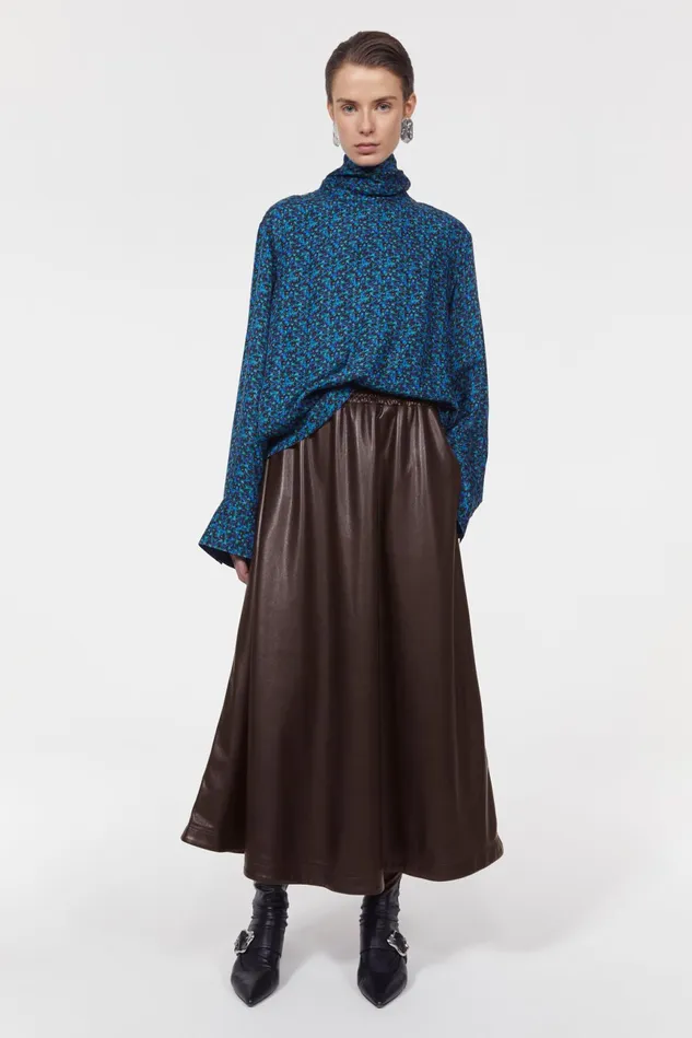 Marlene Skirt Dark Wood Women Rodebjer Skirts
