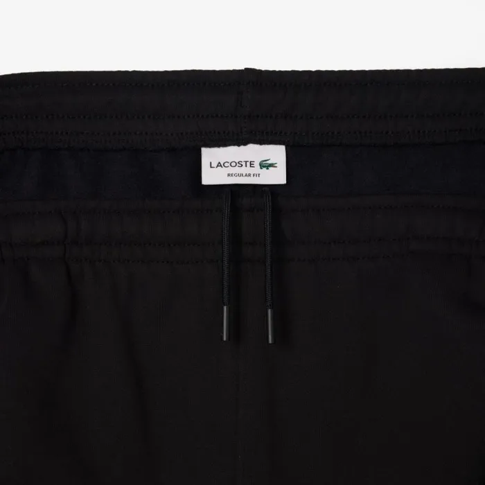 Matching Sets Men Lacoste Men039s Logo Stripe Fleece Shorts Black 031