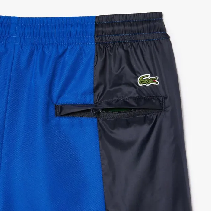 Matching Sets Men Lacoste Men039s Mixed Material Colorblock Sweatpants Navy Blue White Kg2