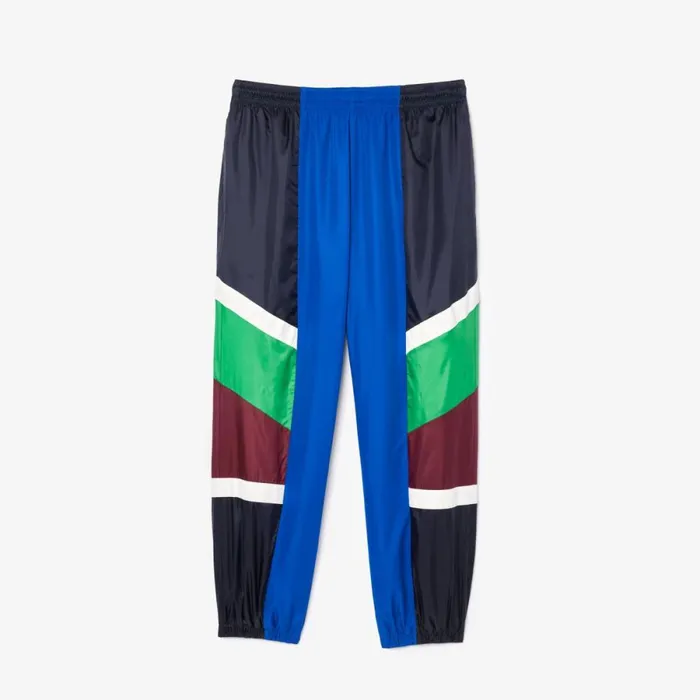 Matching Sets Men Lacoste Men039s Mixed Material Colorblock Sweatpants Navy Blue White Kg2