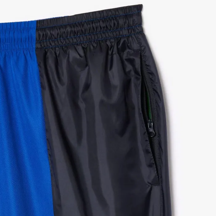 Matching Sets Men Lacoste Men039s Mixed Material Colorblock Sweatpants Navy Blue White Kg2