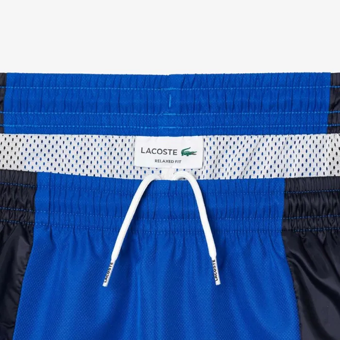 Matching Sets Men Lacoste Men039s Mixed Material Colorblock Sweatpants Navy Blue White Kg2