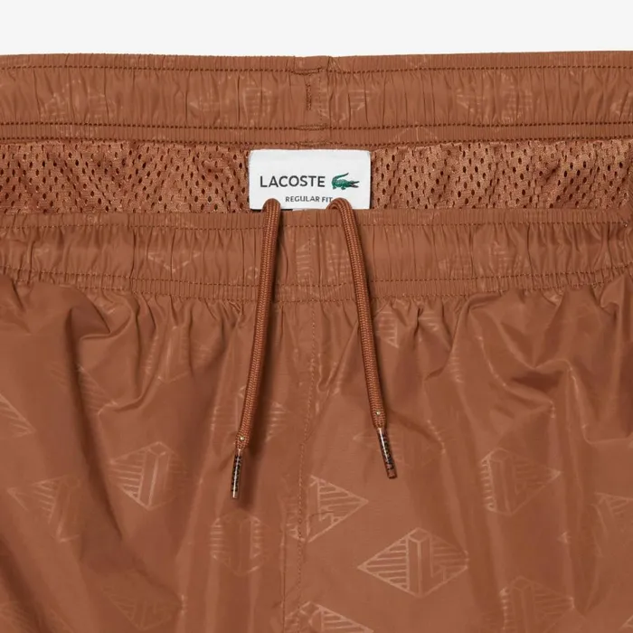 Matching Sets Men Lacoste Mens Monogram Print Joggers Light Brown Lfa