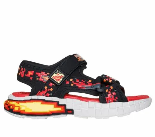 MegaSplash 4K Black Red Kids SKECHERS Big Kids UK Sizes 36