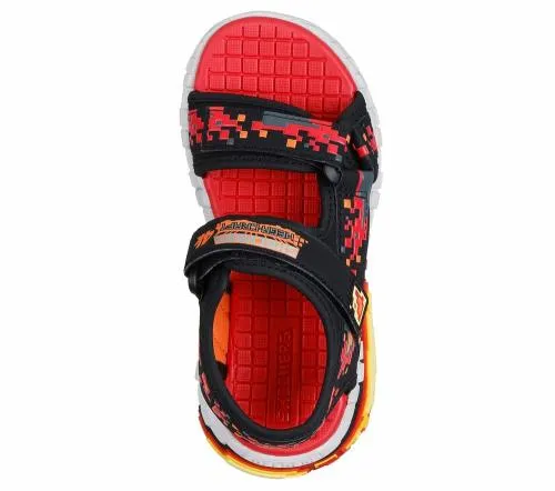 MegaSplash 4K Black Red Kids SKECHERS Big Kids UK Sizes 36