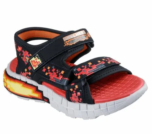 MegaSplash 4K Black Red Kids SKECHERS Big Kids UK Sizes 36