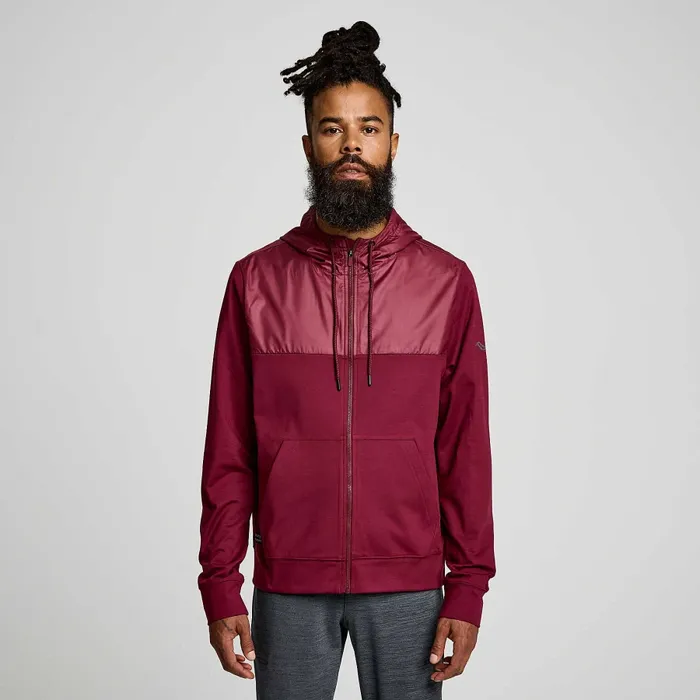 Men8217s Solstice Zip Hoody Sundown Heather Tops Saucony Men