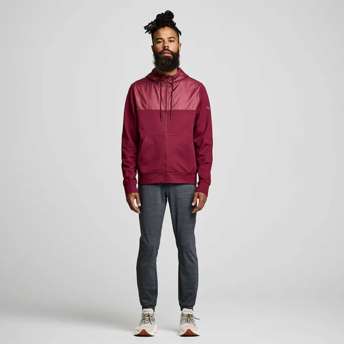 Men8217s Solstice Zip Hoody Sundown Heather Tops Saucony Men