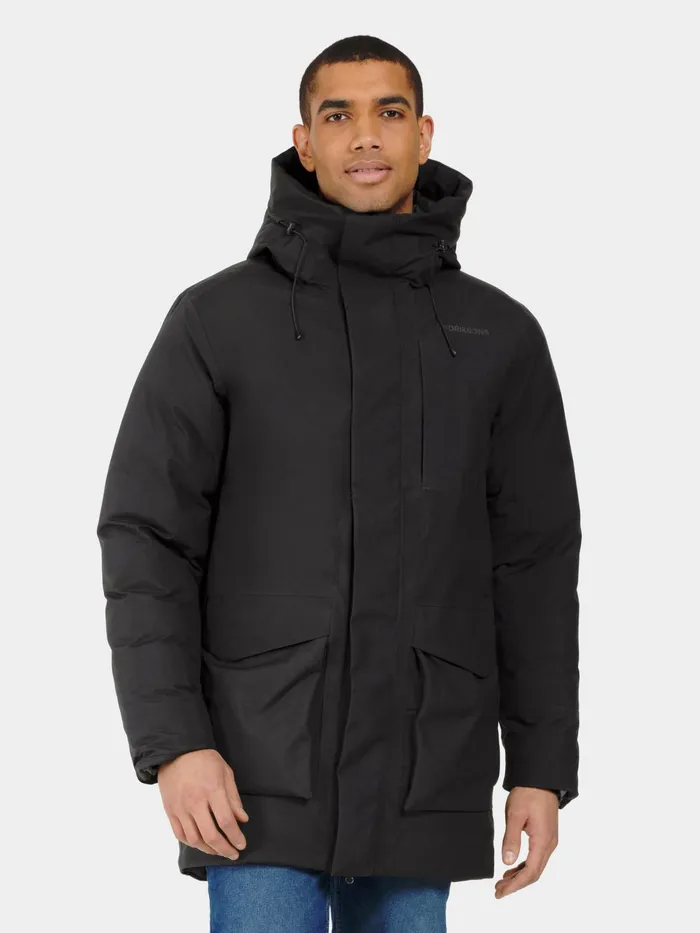 Men Akilles Parka Black Didriksons Autumn Jackets