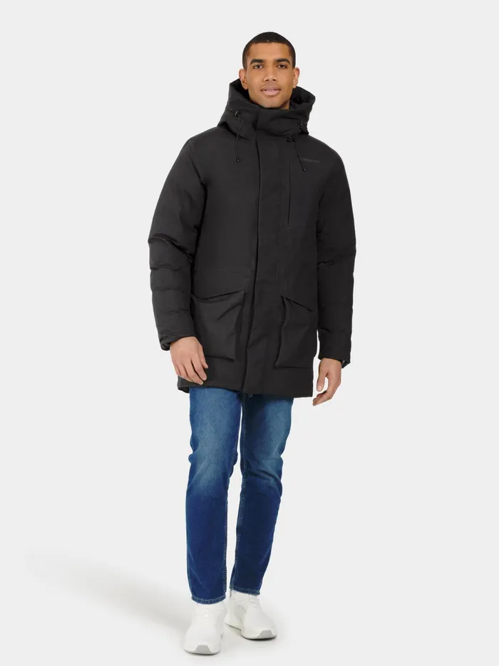 Men Akilles Parka Black Didriksons Autumn Jackets