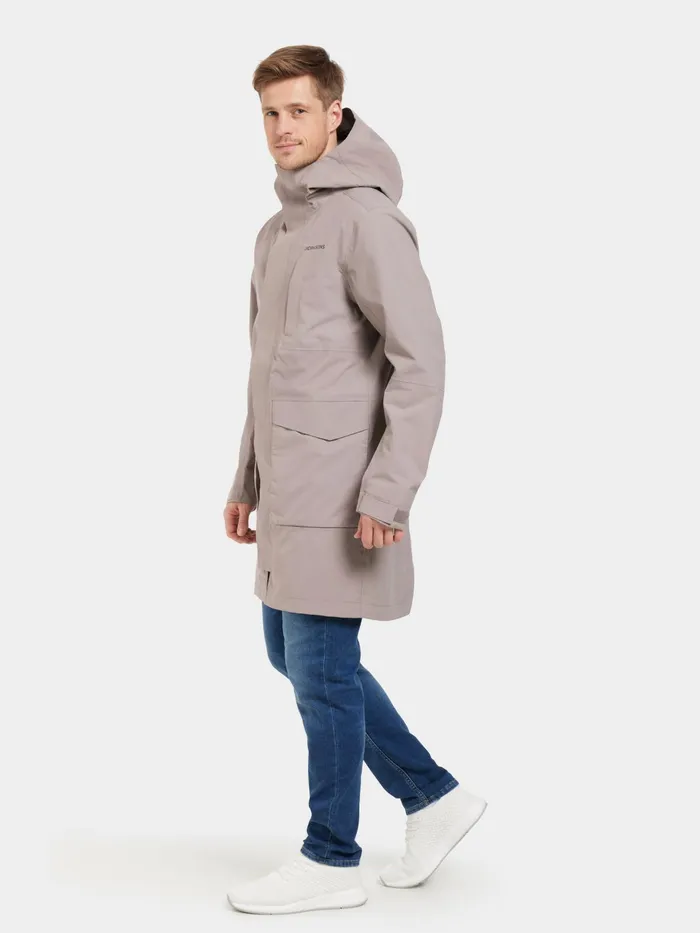 Men Andreas Parka Ash Brown Didriksons Spring Jackets