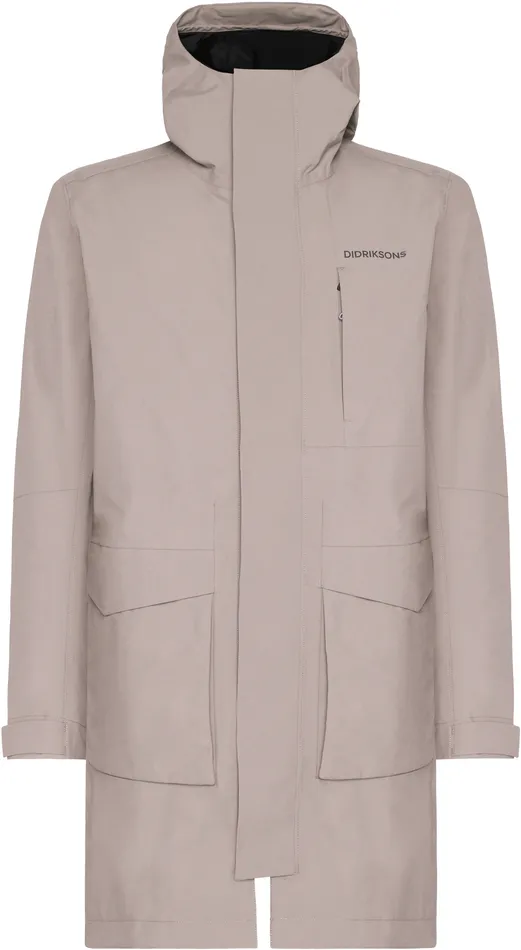 Men Andreas Parka Ash Brown Didriksons Spring Jackets
