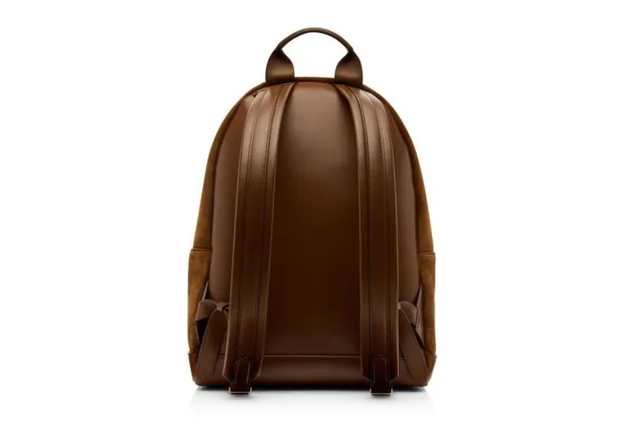 Men Backpacks Tom Ford Suede Buckley Backpack Cigar Men Backpacks Tom Ford Suede Buckley Backpack Cigar