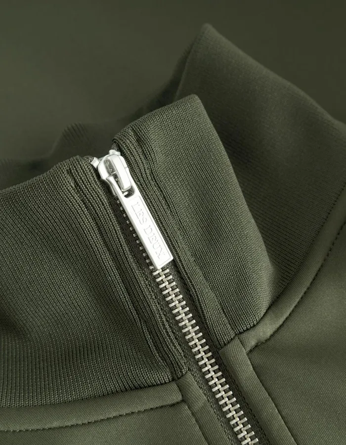 Men Ballier Track Jacket 8211 Olive Night Les Deux HoodiesSweatshirts