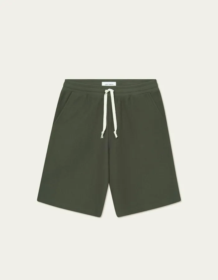 Men Barry Casual Track Shorts 8211 Forest Green Les Deux Shorts