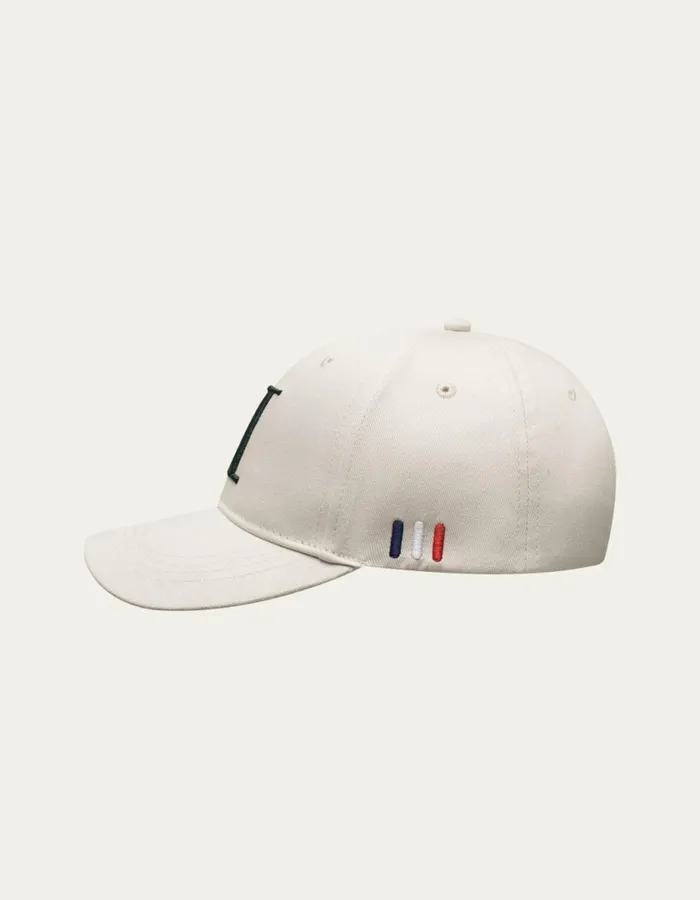 Men Baseball Cap Suede II 8211 IvoryDark Navy Les Deux CapsHats