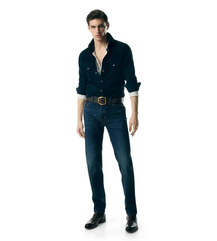 Men Belts Tom Ford Grain Leather Western Jeans Belt Men Belts Tom Ford Grain Leather Western Jeans Belt
