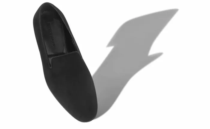 Men Black Suede Loafers Manolo Blahnik Loafers