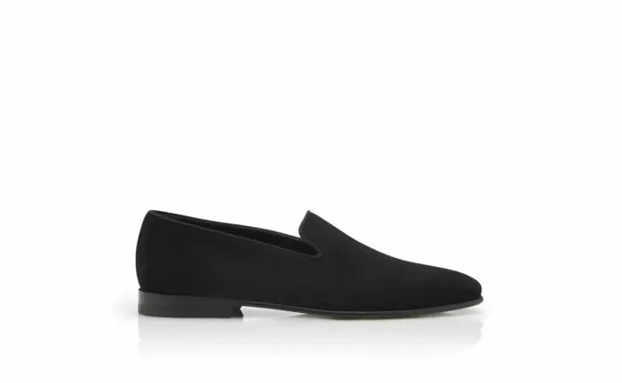Men Black Suede Loafers Manolo Blahnik Loafers