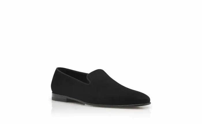 Men Black Suede Loafers Manolo Blahnik Loafers