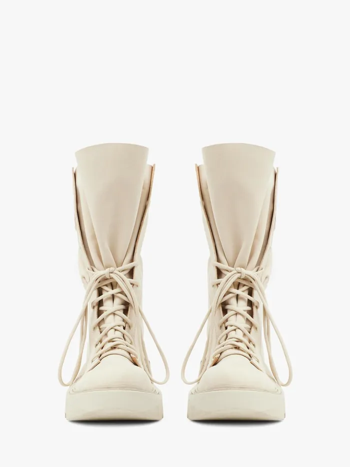 Men Boots JW Anderson COMBAT LEATHER BOOTS Off White Men Boots JW Anderson COMBAT LEATHER BOOTS Off White