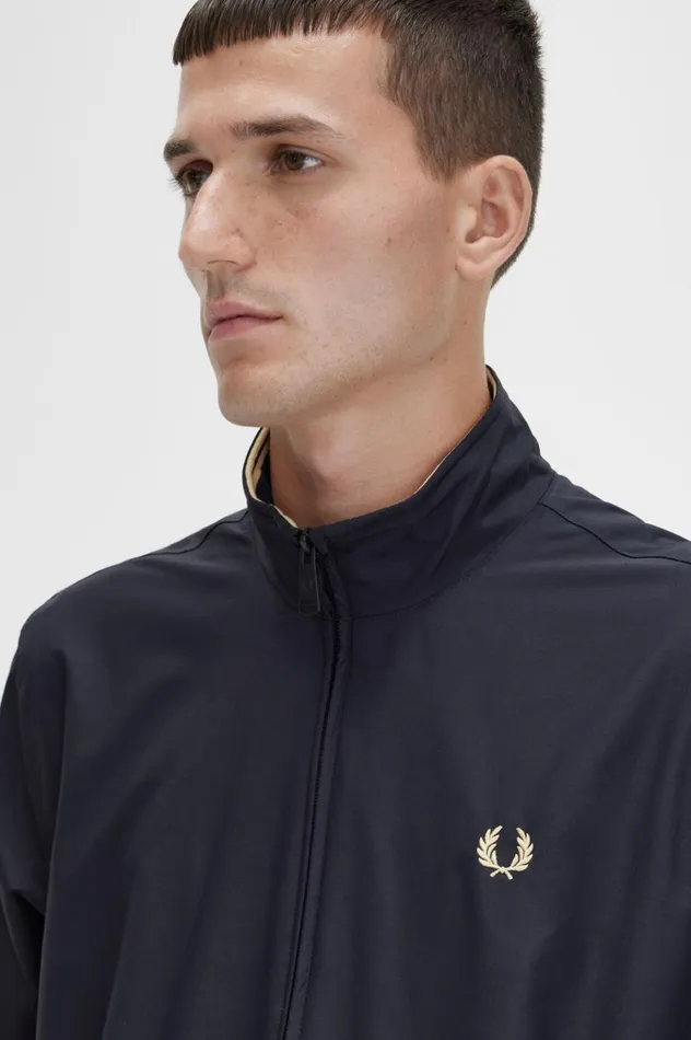 Men Brentham Jacket Black Fred Perry Coats and Jackets
