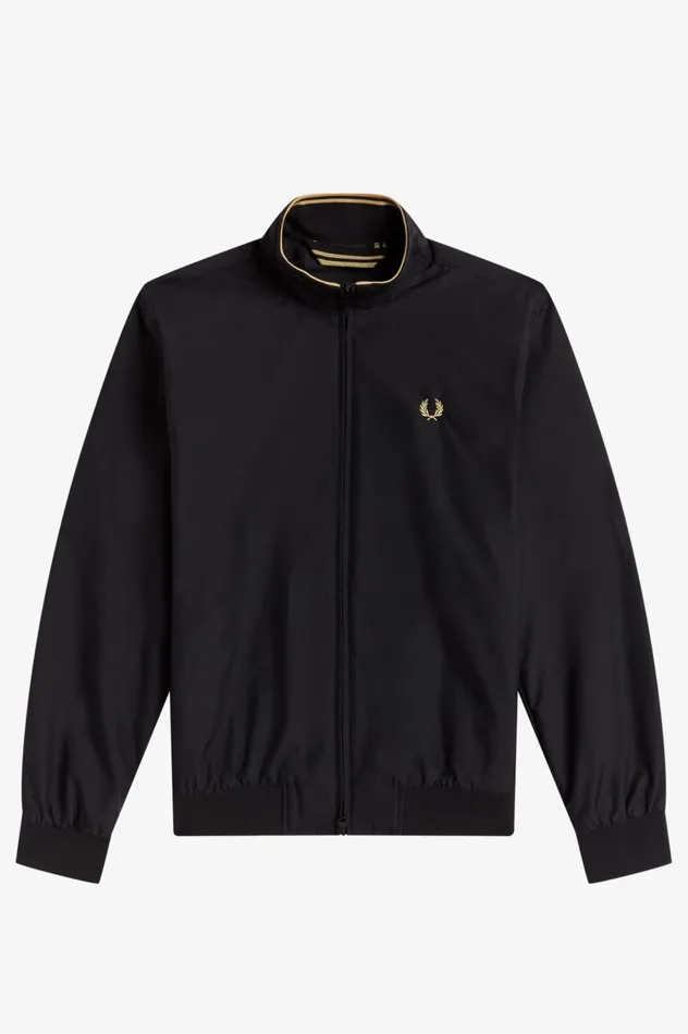 Men Brentham Jacket Black Fred Perry Coats and Jackets