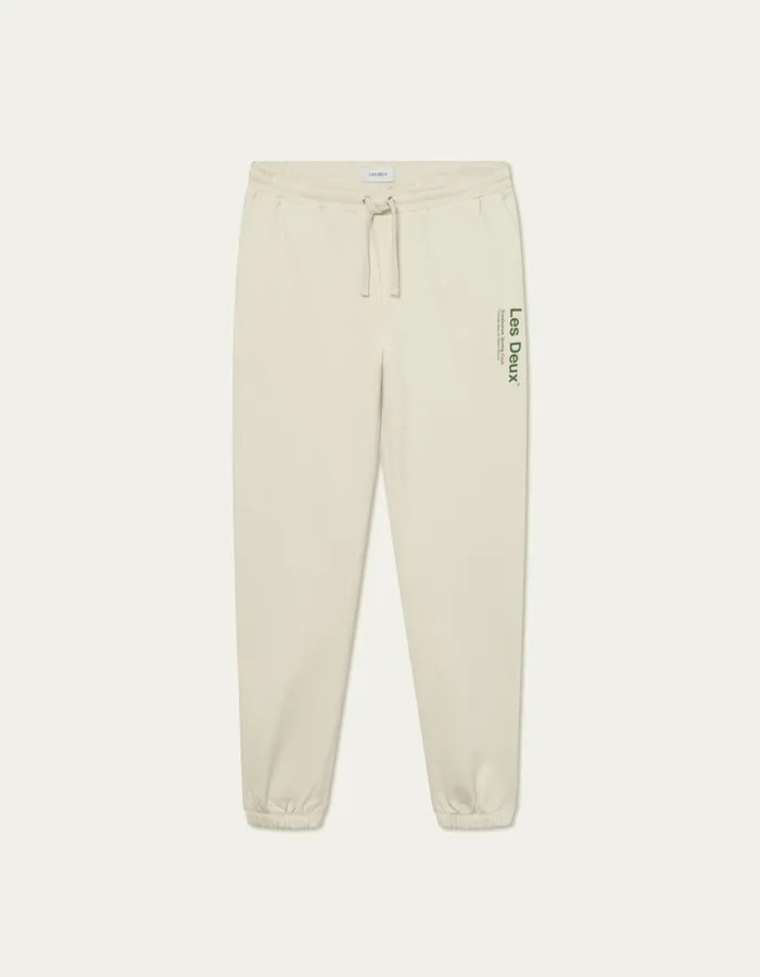 Men Brody Sweatpants 20 8211 IvoryVintage Green Les Deux Pants